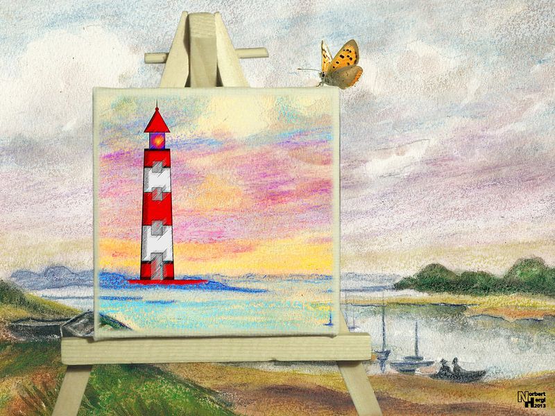 Le phare peint par Norbert Hergl