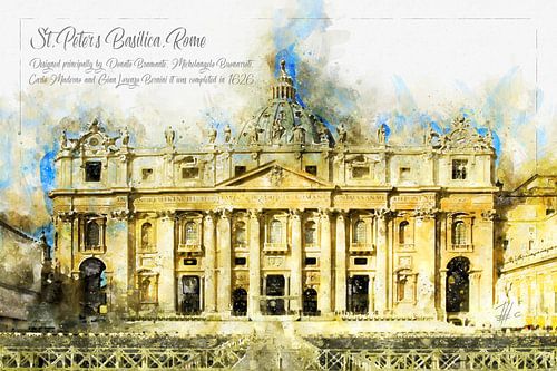 Sint-Pietersbasiliek, Waterverf, Rome
