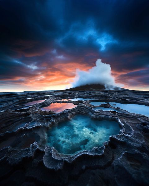 Paysage de glace par fernlichtsicht