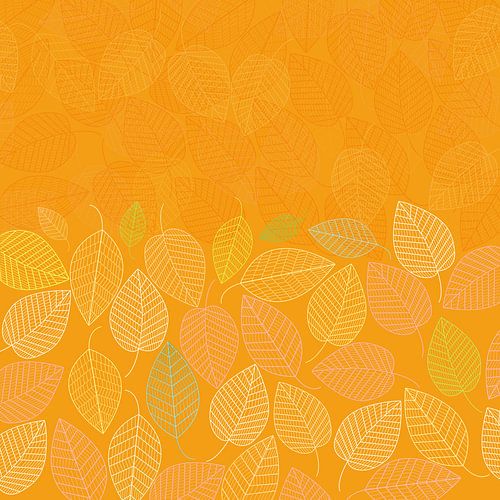 LEAVES ENSEMBLE ORANGE YELLOW by Pia Schneider