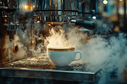 warme kop koffie of Cappuccino