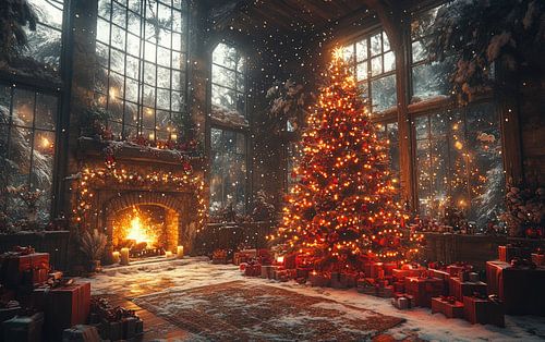 Gemütlicher Weihnachtskamin