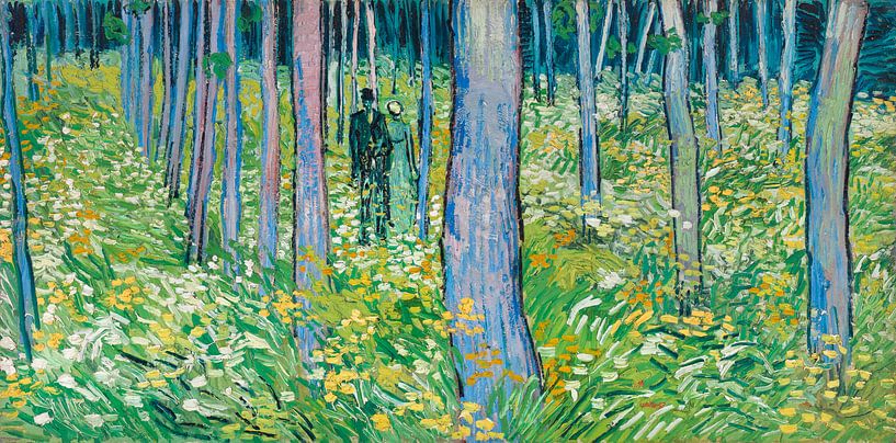 Vincent van Gogh. Deux personnages dans les broussailles par 1000 Schilderijen