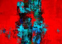 Turquoise on fire red