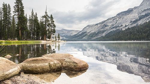 Tioga lake at the Tioga pass Yosemithy NP in California USA