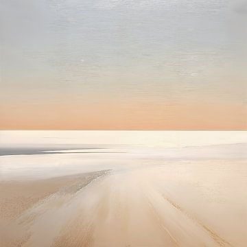 Beige Schilderij Whispering Meadows | Natuur van Blikvanger Schilderijen