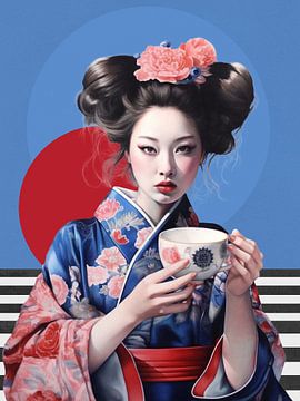 Kimono TeaTime by Marja van den Hurk