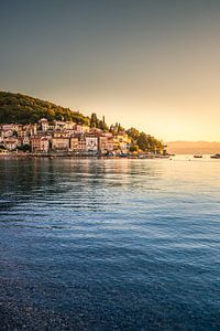 Moscenicka Draga Kroatien, Ort stadt am Meer zum Sonnenaufgang