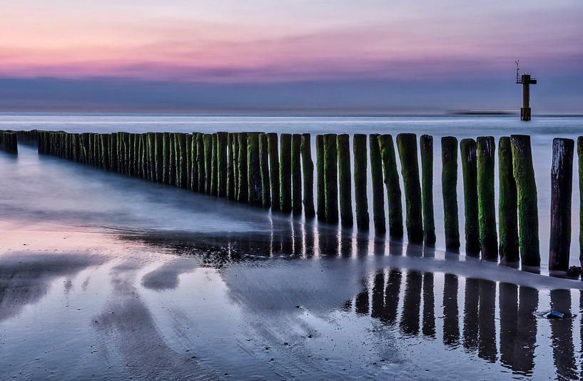 Sonnenuntergang Strand Cadzand von Ellen Driesse