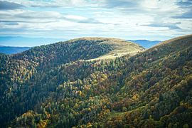 Berghut in de Vogezen tussen de herfstkleuren van Jos van den berg