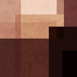Art abstrait géométrique minimaliste contemporain, dans des tons terreux. sur Online Arts