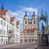 Lutherstadt Wittenberg - Marktplatz mit Rathaus und Stadtkirche St. Marien von t.ART