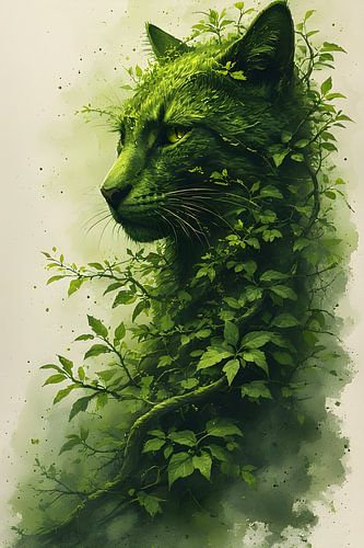 Der Smaragd-Wächter: Der Katzengeist der Natur von pungky setiawan