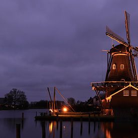 Houtzaagmolen de Jager Woudsend Friesland van Fotografie Sybrandy