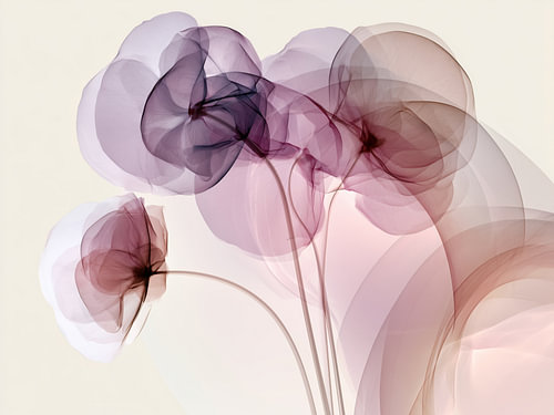 Paarse bloemen: minimalistische elegantie 02