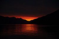 Zonsondergang in Queenstown
