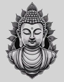 Tekening van het centrum van Boeddha van Art Kingdom