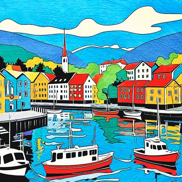 Fjords de Norvège, motif 9 par zam art