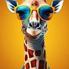 Girafe avec lunettes de soleil sur Jörg B. Schubert