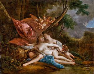 Diana en Callisto, , François Boucher, 1760 van Atelier Liesjes