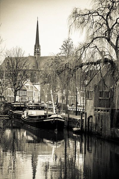 Gouda harbour by Wim de Vos