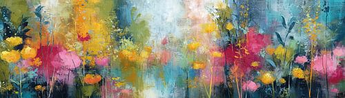 Kleurrijke bloemen | Abstracte bloemen in felle kleuren