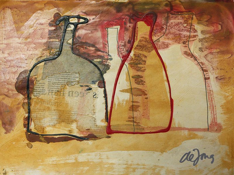 Goldene Flaschen von Leo de Jong