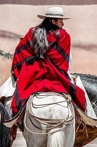 Feuer der Pampa - Weiblicher Gaucho zu Pferd, Argentinien
