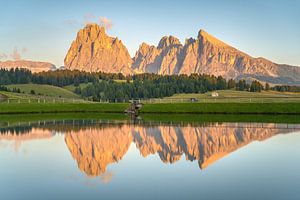 Alpenglühen auf der Seiser Alm