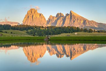 Alpenglow on the Seiser Alm by Michael Valjak