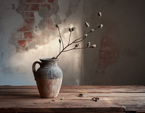 Vintage vaas met tak