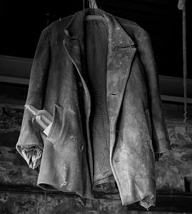 Veste usée avec bouteille