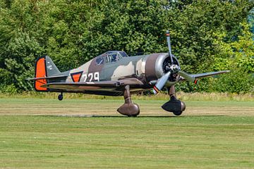 Landung der Fokker D-XXI 229 auf dem Flugplatz Hoogeveen. von Jaap van den Berg