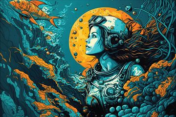 Astronaut vrouw 4 van Ariadna de Raadt-Goldberg
