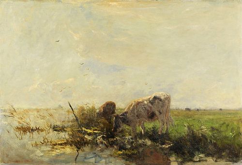 Koeien aan een plas (1880-1910), Willem Maris