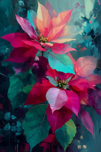 Kerstster in warm licht no.2 van Studio BB