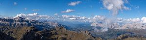 Vue panoramique de la Marmolada, Dolomites, Italie