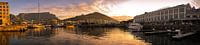 Heure d'or au V & A Waterfront, Cape Town, Afrique du Sud.