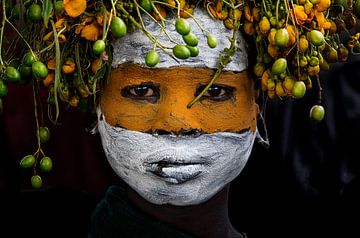 Surma fille tribu - Ethiopie, Joxe Inazio Kuesta sur 1x