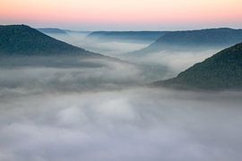 Nebeltal - Zwabische Alb - bij zonsopgang