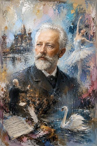 Pjotr Iljitsj Tsjaikovski schilderij.