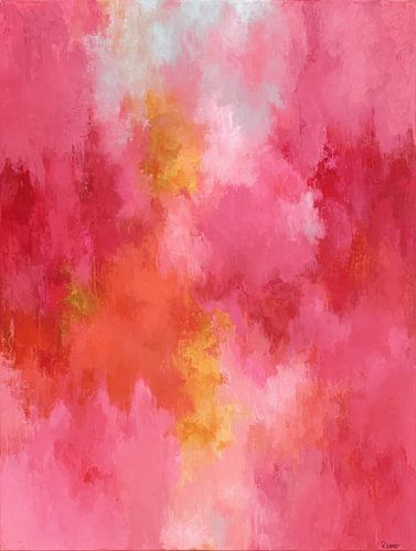Peinture abstraite « Pink Ember »
