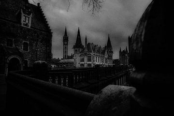 Threatening skyline of Ghent by Karel Ham