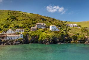 Doc Martin House am Hafen von Port Isaac, Cornwall