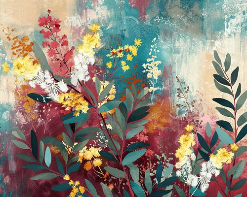 Boho Schilderij | Schilderij Bladeren