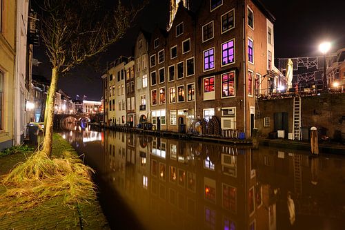 Oudegracht in Utrecht bei Donkere Gaard