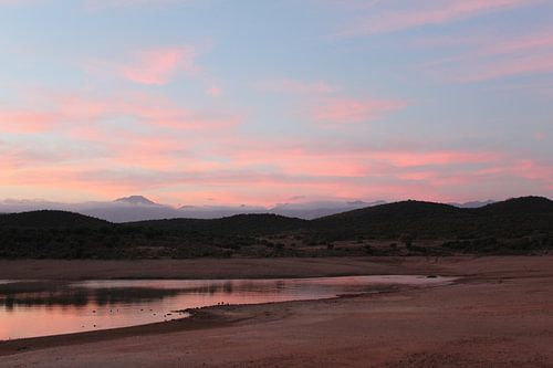 Zonsondergang, Oudtshoorn, Zuid-Afrika