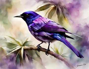 Prachtige vogels van de wereld - Vioolrugspreeuw van Johanna's Art