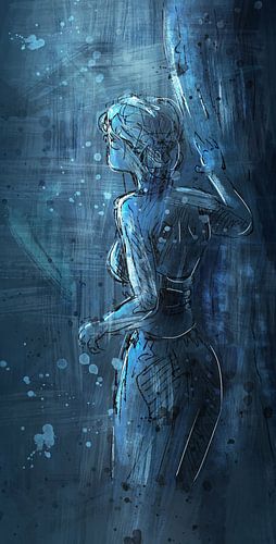 Kijkend naar buiten zie ik enkel blauw