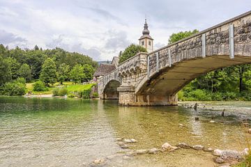 Brug bij Meer van Bohinj van Melvin Fotografie